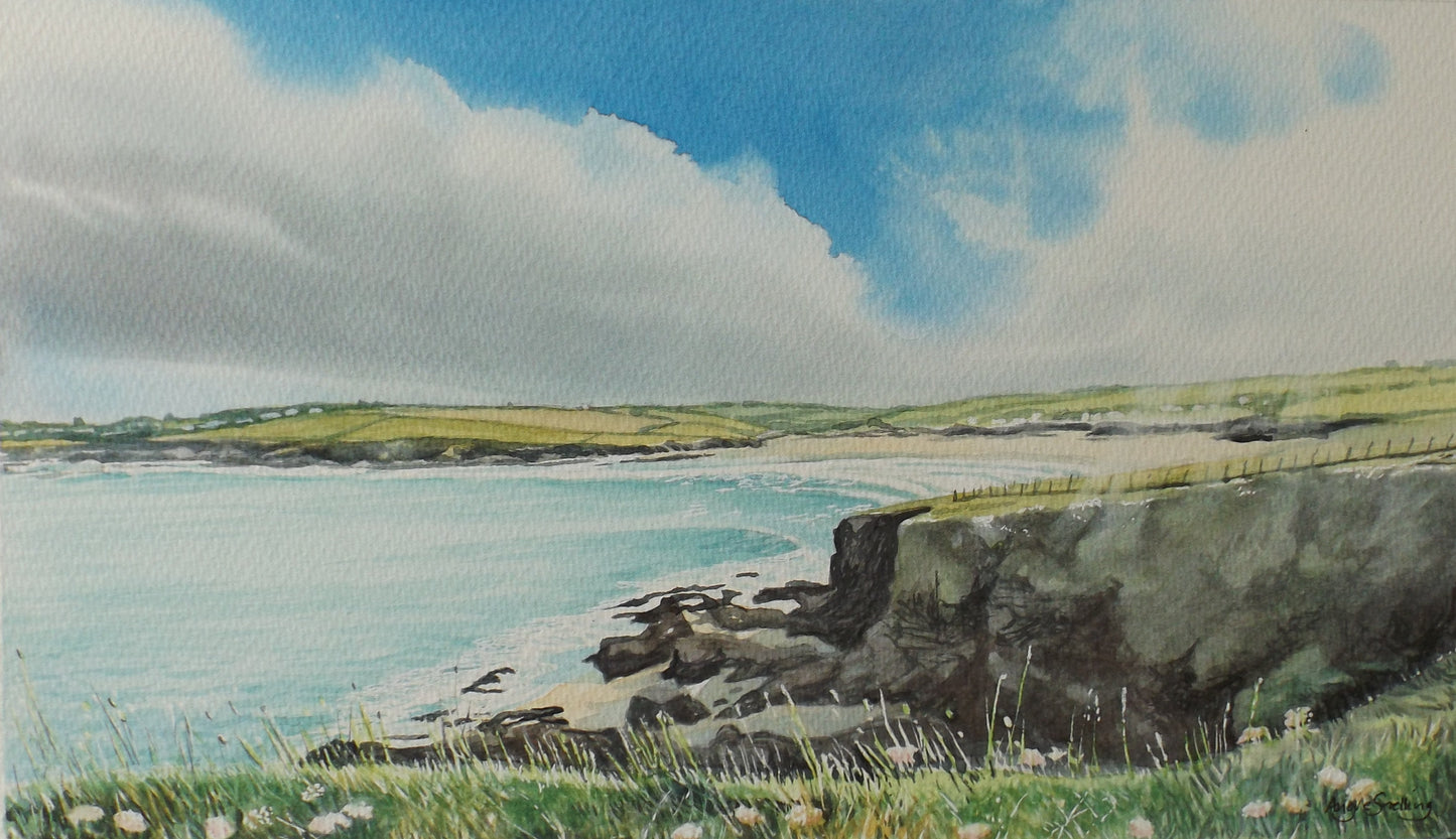 Sun breaking through towards Harlyn